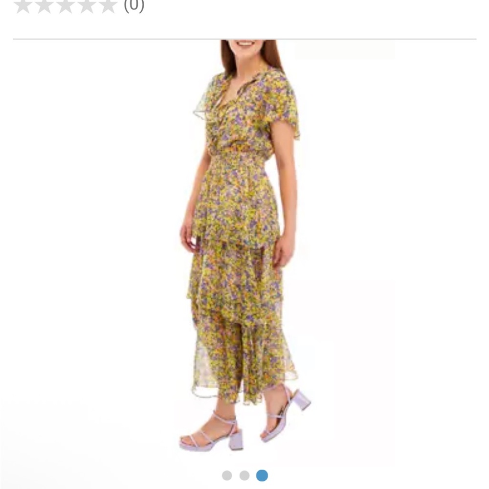 Lost and Wander Floral Maxi Dress with Ruffle Details